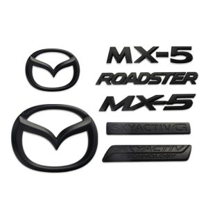 Emblèmes en aluminium noir mat de haute qualité pour Mazda MX-5 ND