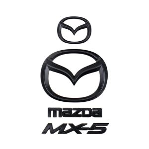Emblème Mazda noir mat set 4-pièces pour MX5 NCFL 2009-2015 badges aluminium avant et arrière