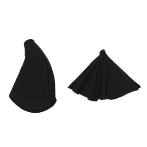 Housse de levier de vitesse et de frein à main MX5 en cuir (noir avec surpiqûres noires)